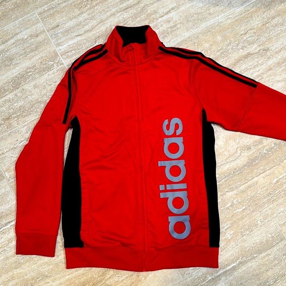 adidas Other - NWOT Adidas red and black track suit jacket - size 14/16